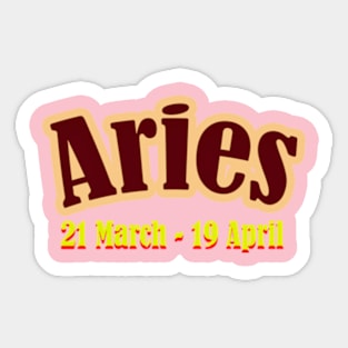 Aries Zodiac T shirt Sticker